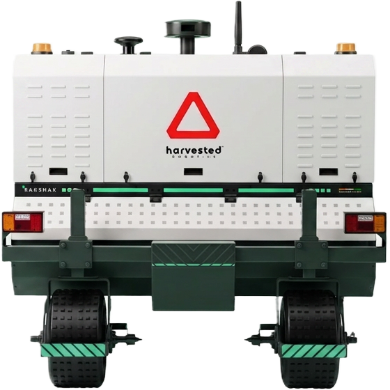 Rakshak laser weeding robot, front view